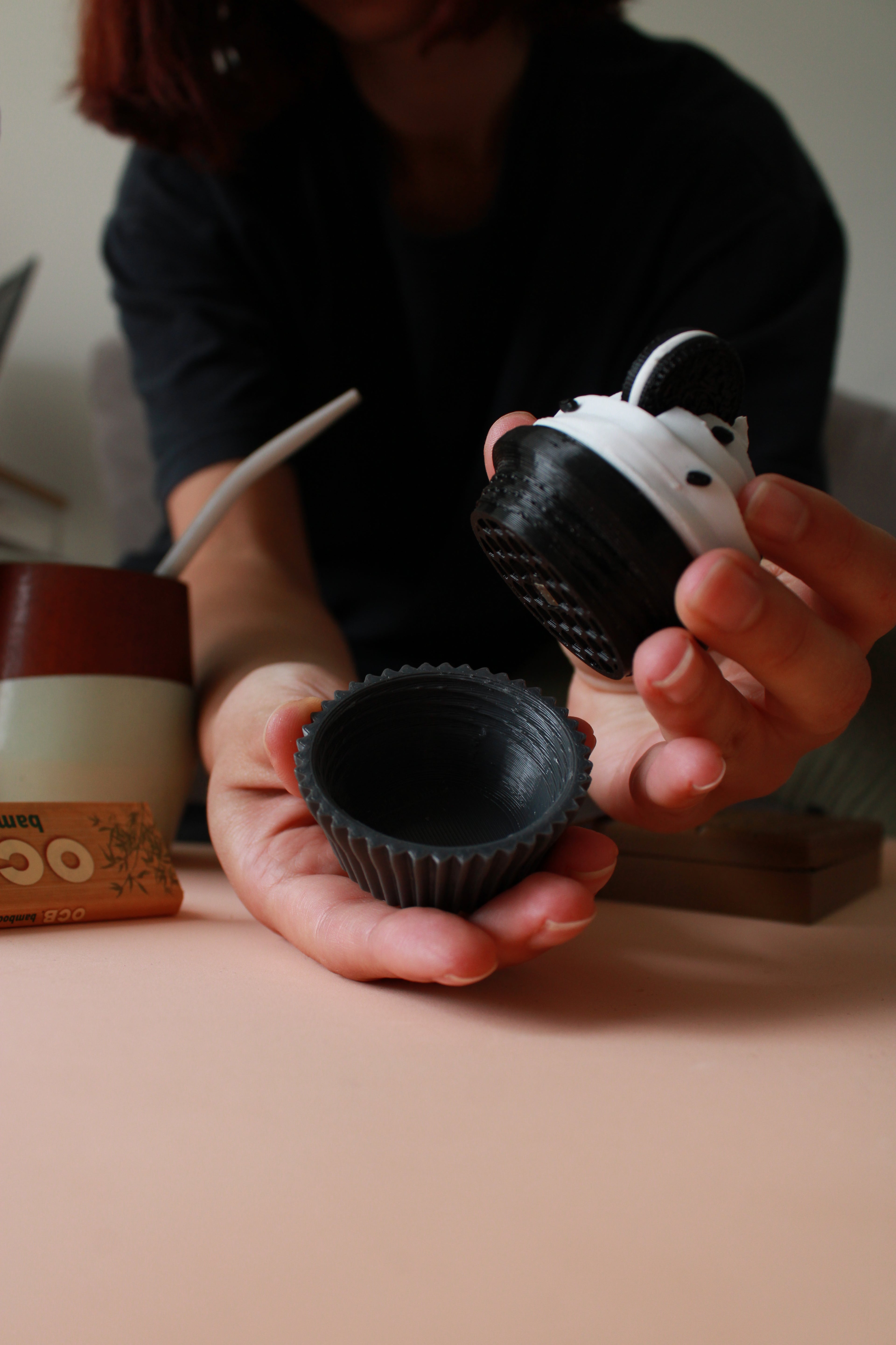 3D Printed Cookies and Cream Cupcake Grinder