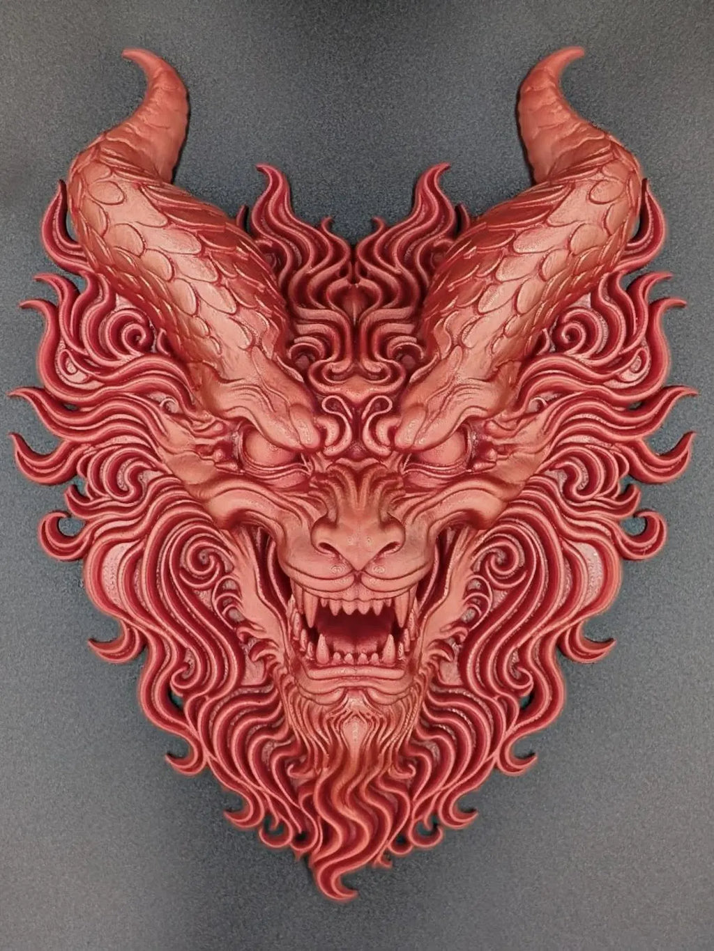 Fire Dragon 3D Printed Wall Art