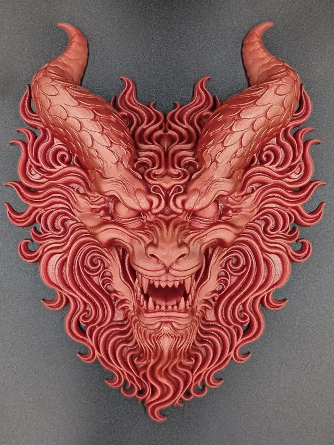 Fire Dragon 3D Printed Wall Art